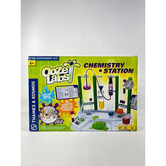 Thames & Kosmos Ooze Labs Kids Chemistry Station Stem Experiment Kit 57 Pieces - Picture 10 of 11